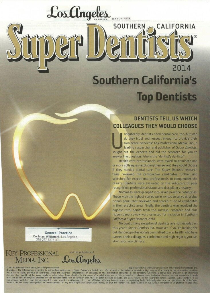 Los Angeles Magazine Super Dentsits - Match 2014