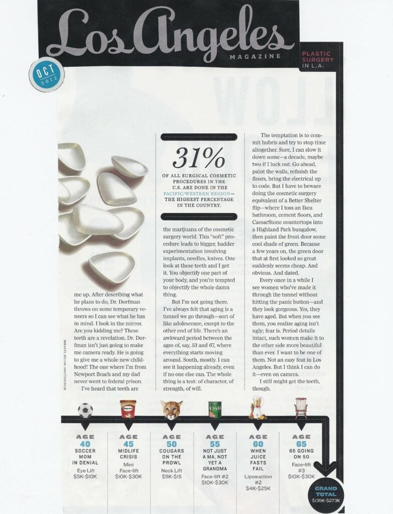 Los Angeles Magazine Pg. 2 – Oct. 2012