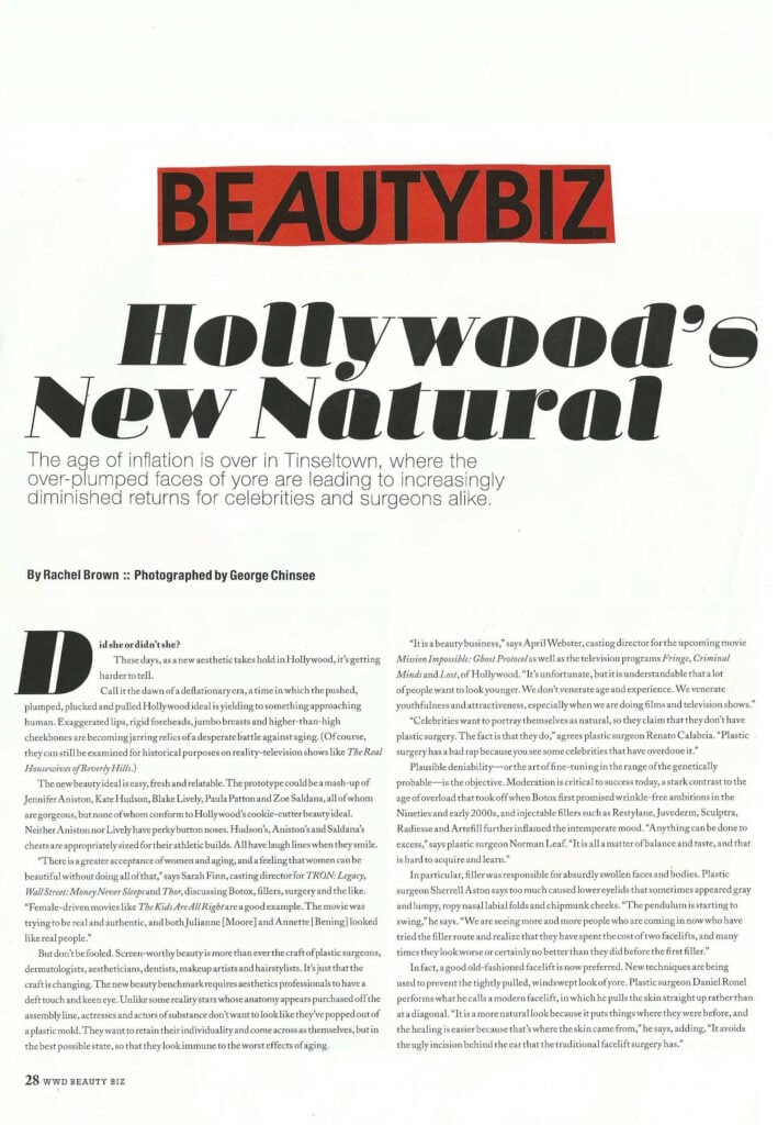 WWD Beauty Biz Pg. 1 – Nov. 2010