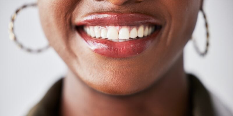 closeup of a perfect smile