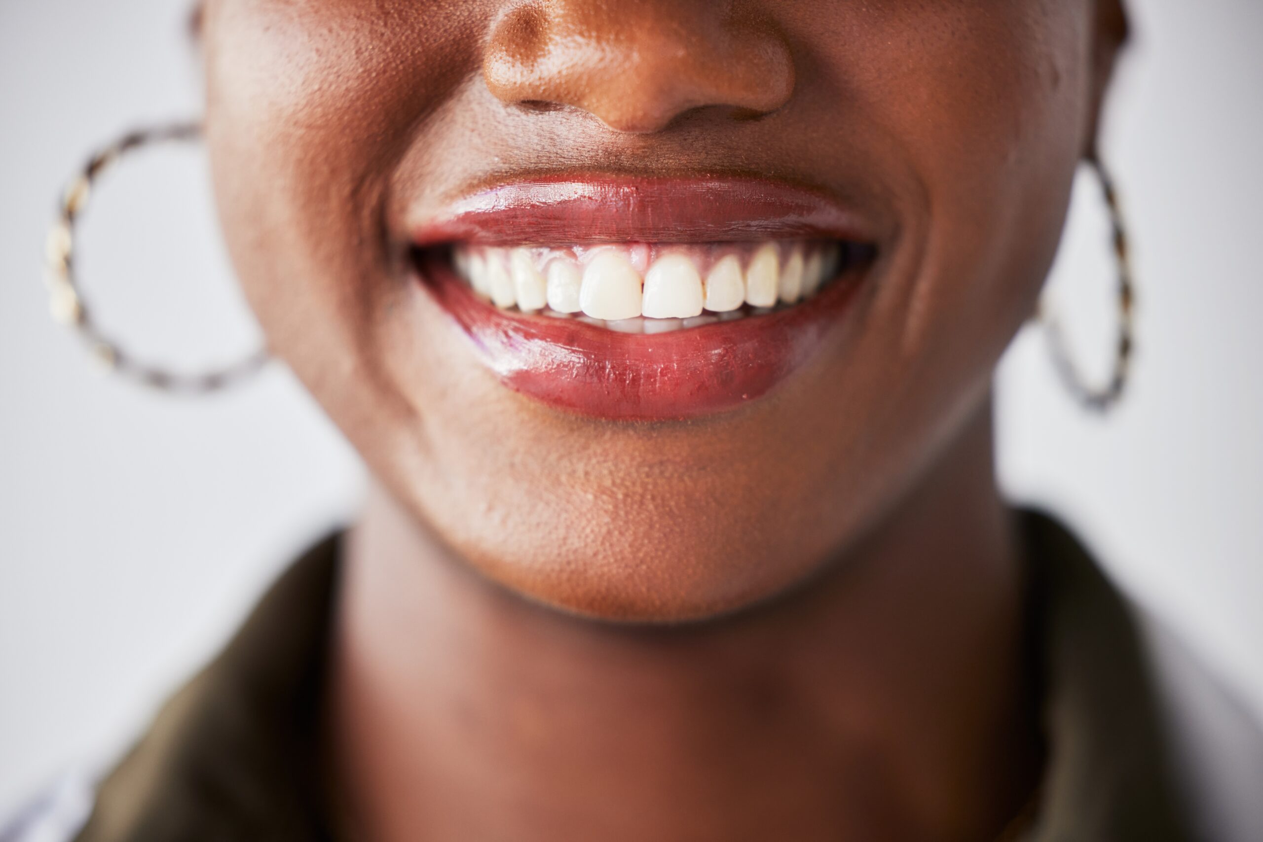 closeup of a perfect smile