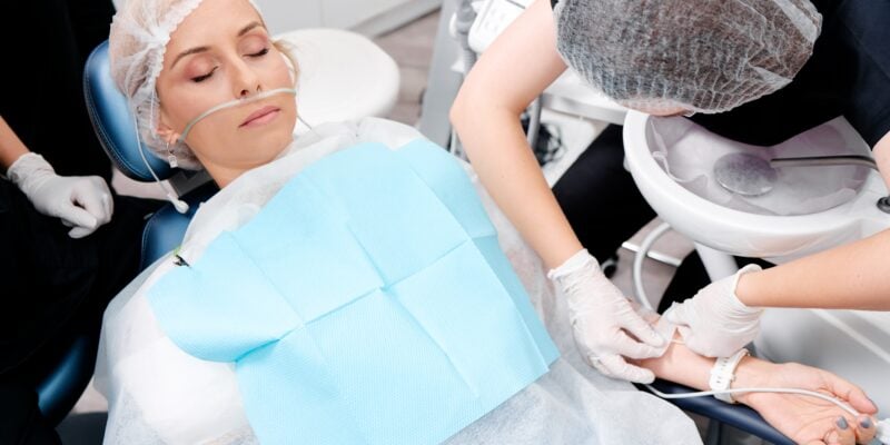 patient undergoing sedation for a treatment in Los Angeles