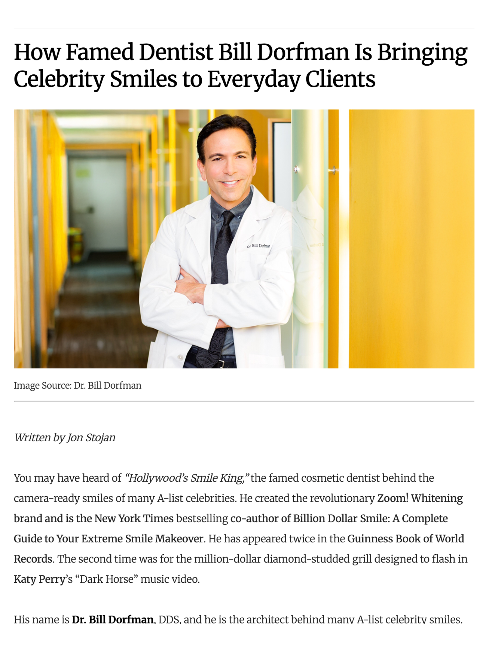 dr dorfman beverly weekly interview