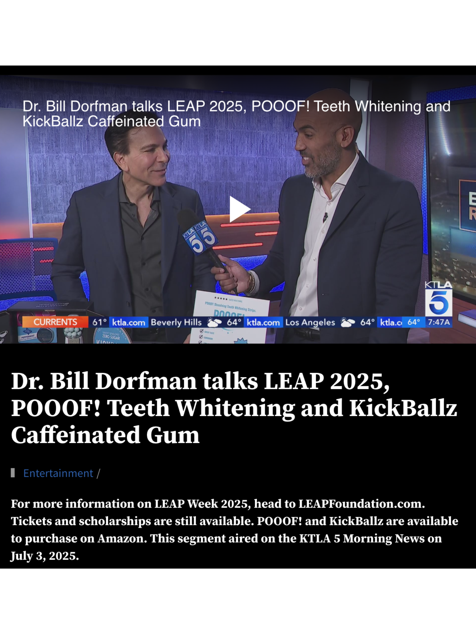 dr dorfman ktla interview 2025