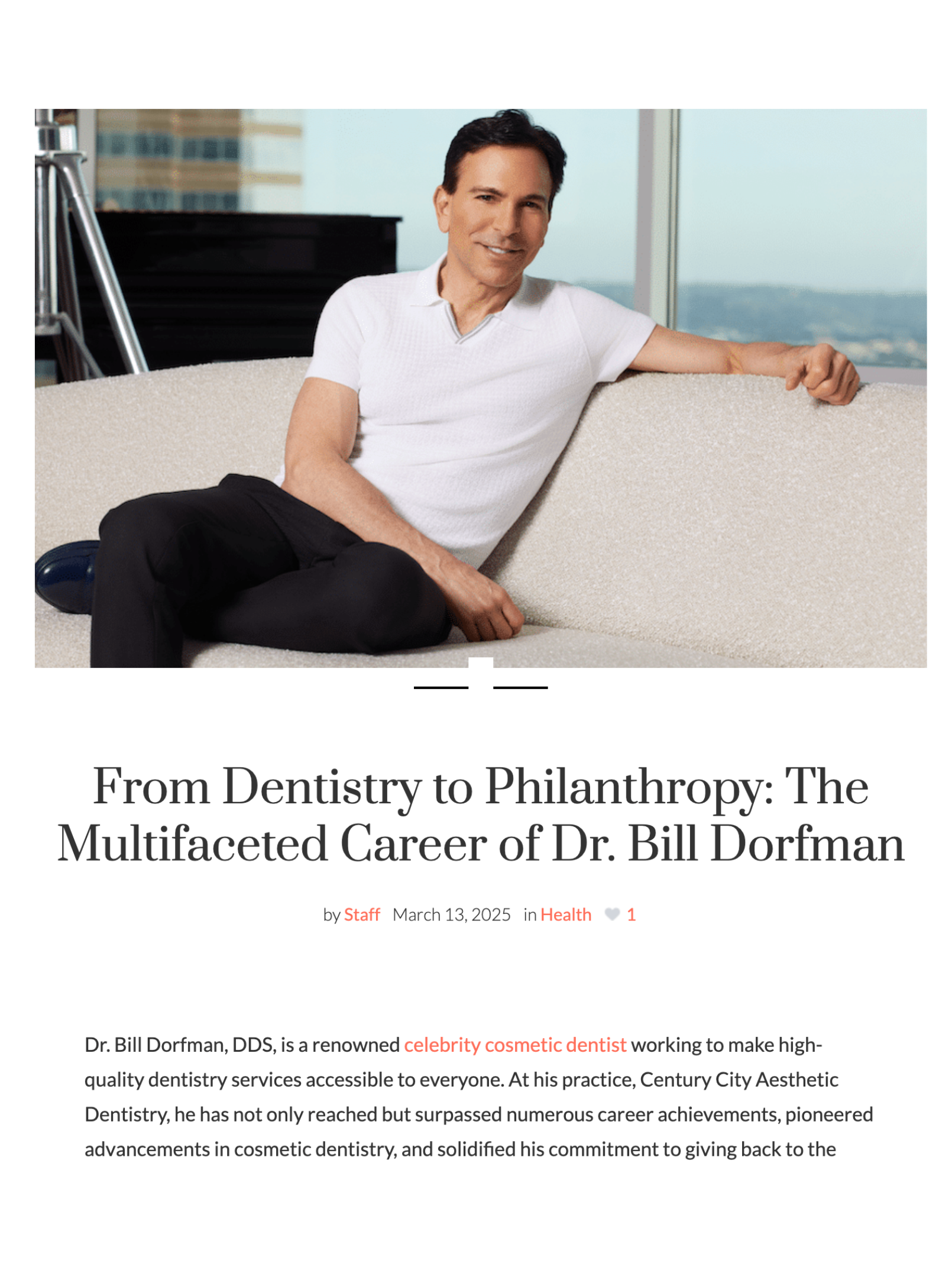 dr dorfman philanthropy interview la guestlist 2025