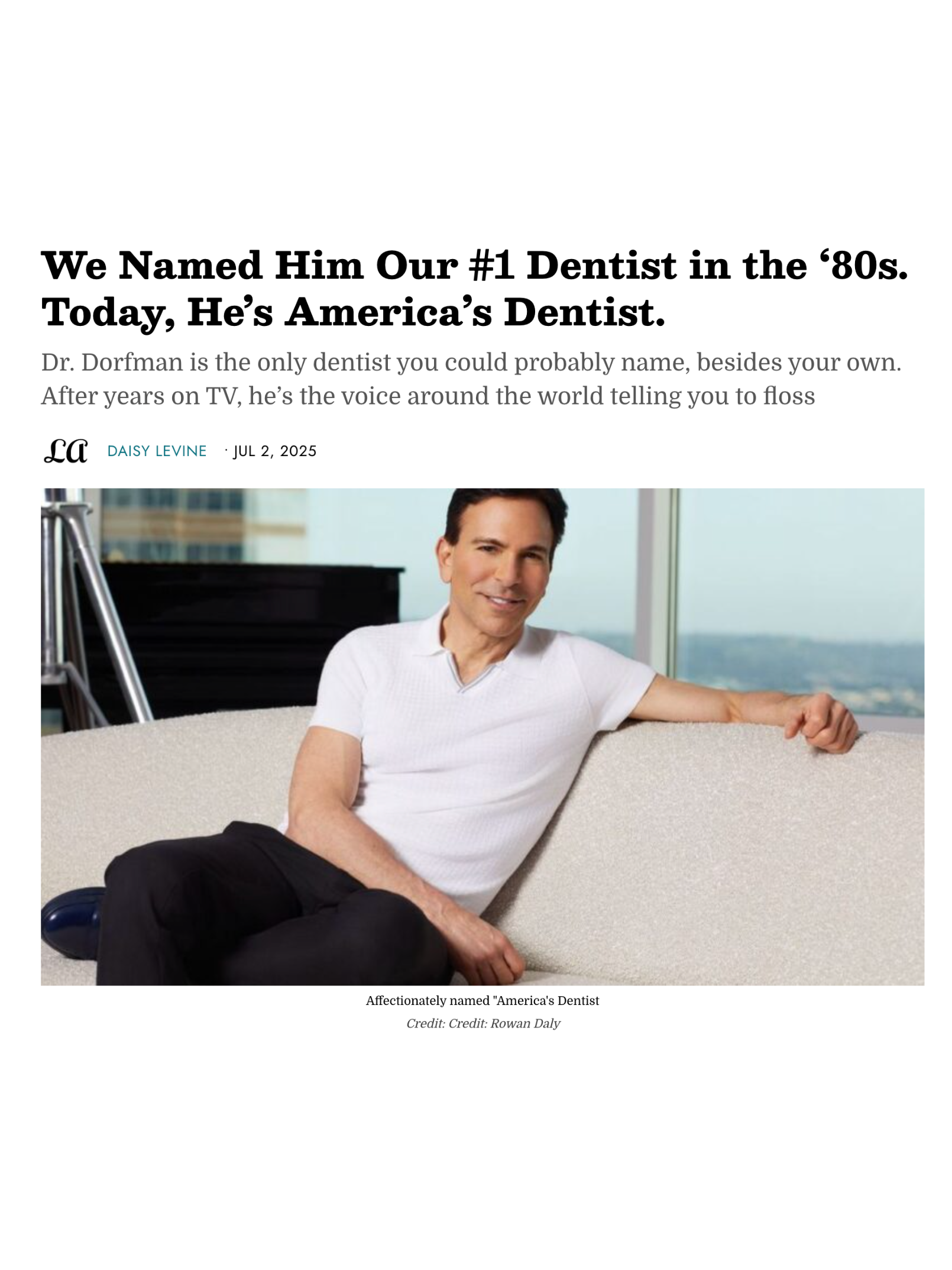 dr dorfman la magazine july 2025