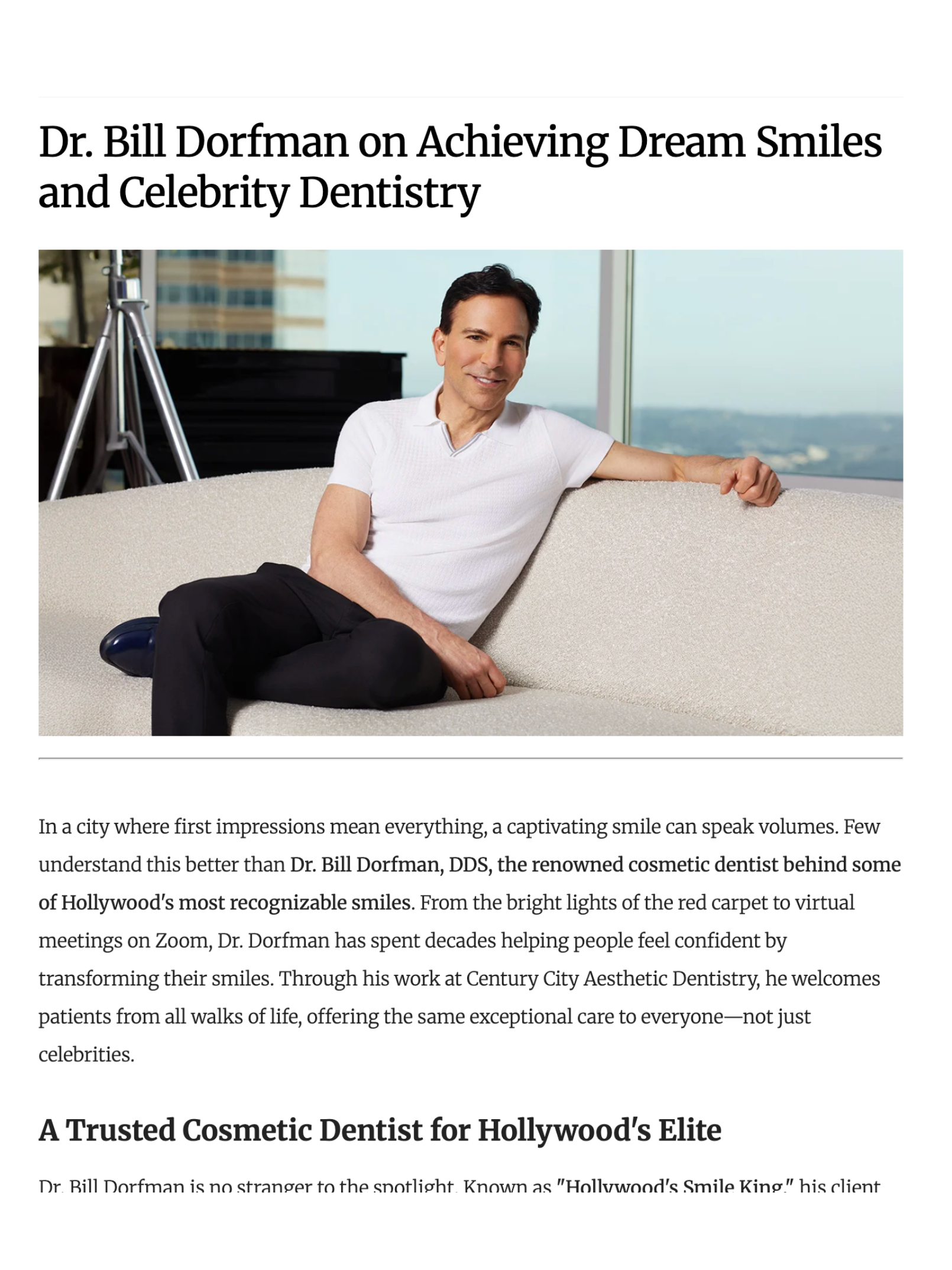 Dr. Bill Dorfman on Achieving Dream Smiles and Celebrity Dentistry